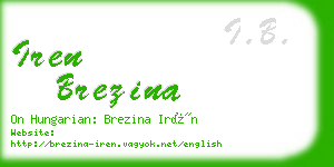 iren brezina business card